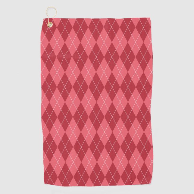Red Plaid Golf Towel (Front)