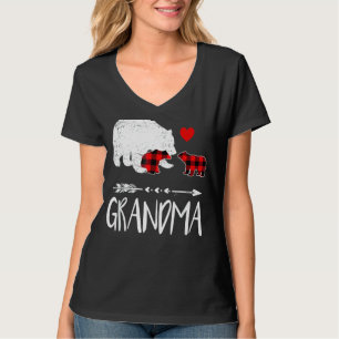 Red Plaid Grandma Bear Matching Pajama Family 1 T-Shirt