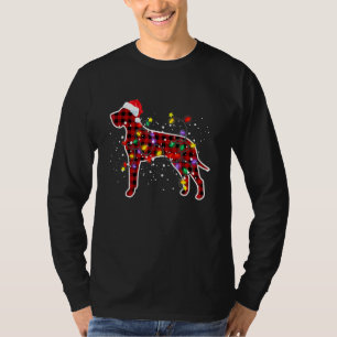 Red Plaid Great Dane Dog Christmas Pyjamas Xmas Li T-Shirt