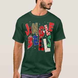 Red Plaid Jingle Bells Christmas Family Pajama T-Shirt