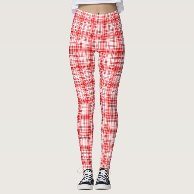 Red Plaid Leggings (Front)