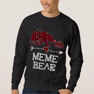 Red Plaid Meme Bear Buffalo Family Mama Pajama Chr Sweatshirt