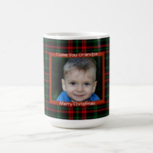 Red Plaid, Merry Christmas, Custom Photo, Coffee Mug