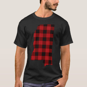 Red Plaid Mississippi Oversized T-Shirt