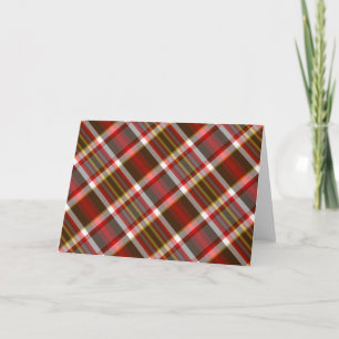 Red Plaid Multi BLANK Greeting Card