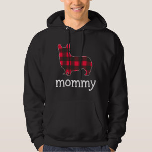 Red Plaid Mummy Corgi Christmas Matching Family Pa Hoodie