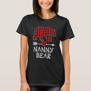 Red Plaid Nanny Bear  Matching Pajama Family T-Shirt