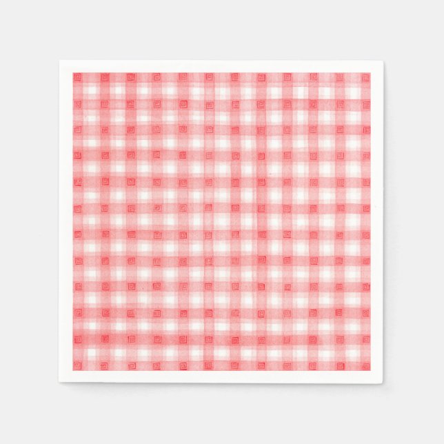 Red Plaid Napkin (Front)