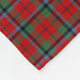 Red Plaid Naughton MacNaughton Tartan Fleece Blanket