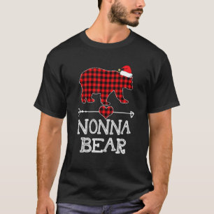 Red Plaid Nonna Bear Matching Pajama Family T-Shirt
