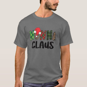 Red Plaid Nonna Claus Santa Xmas Family Matching C T-Shirt