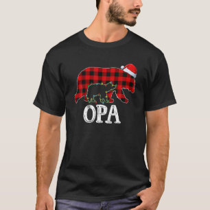 Red Plaid Opa Bear T-Shirt