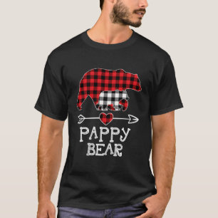 Red Plaid Pappy Bear Pajama Matching Family Gift F T-Shirt