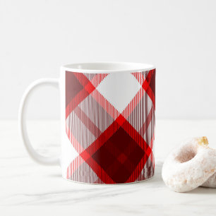 Red Plaid Pattern Coffee Mug