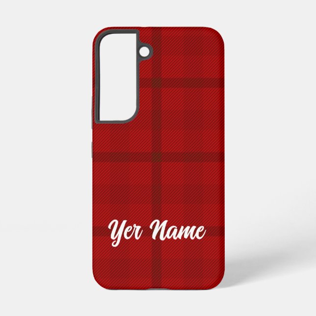 Red Plaid pattern -  Samsung Galaxy S22 Case (Back)