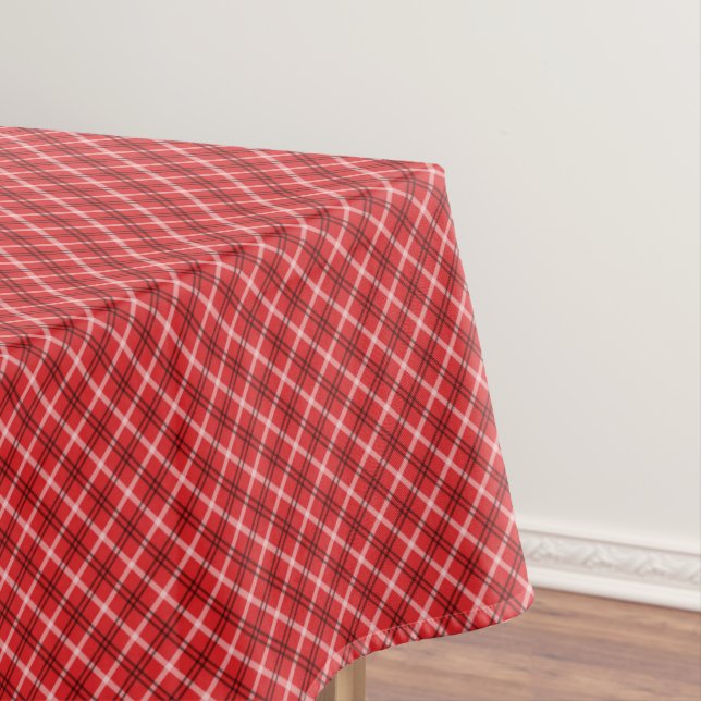 Red Plaid Pattern Tablecloth (In Situ)