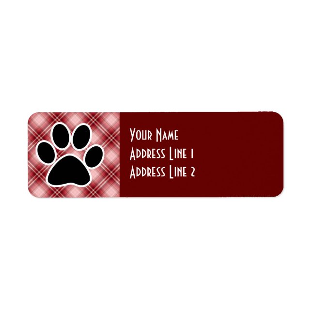 Red Plaid Paw Print (Front)