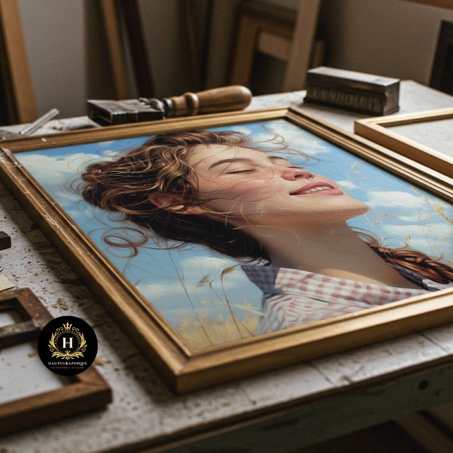 Red Plaid Prairie Girl | Joyful Country Découpage Tissue Paper (Creator Uploaded)