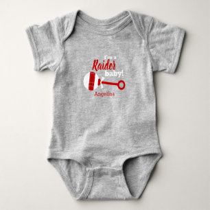 Red Plaid Rattle Raider Baby Bodysuit