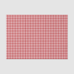 Red Plaid, Red Gingham Tissue Paper