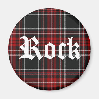 Red Plaid Rock - Magnet