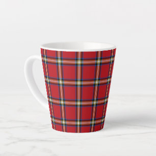 Red Plaid, Royal Stewart Tartan Latte Mug