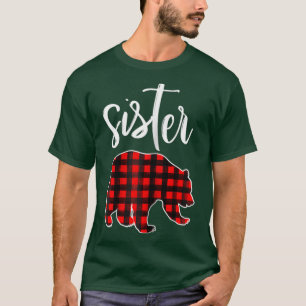 Red Plaid Sister Bear Shirt Matching Pajama