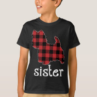 Red Plaid Sister Westie Christmas Dad Matching Fam