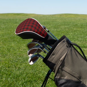 RED PLAID TARTAN PATTERN GOLF HEAD COVER