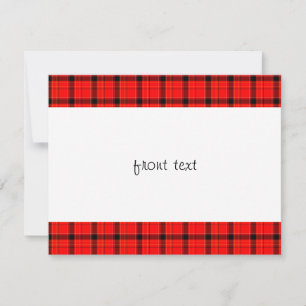 Red Plaid Tartan Pattern Invitation