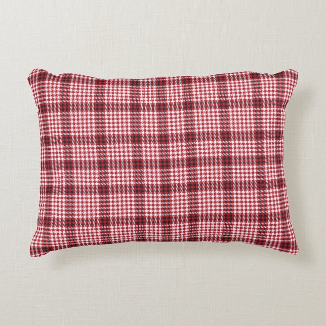 Red plaid tartan seamless pattern decorative cushion (Front)