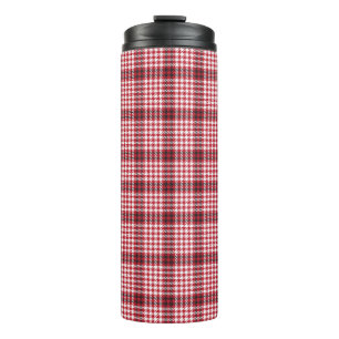 Red plaid tartan seamless pattern thermal tumbler