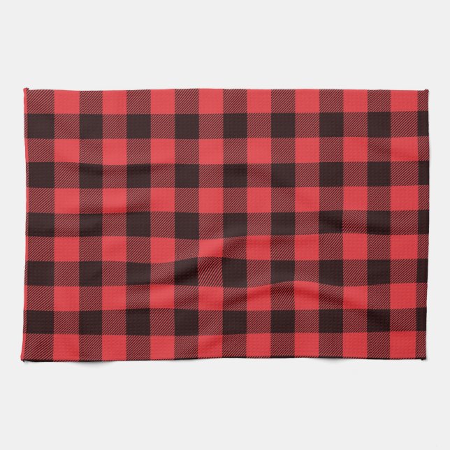 Red Plaid Tea Towel (Horizontal)
