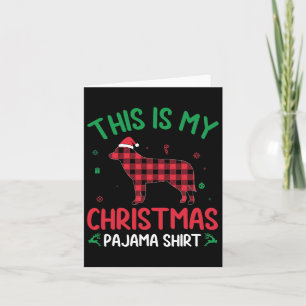 Red Plaid This Is My Siberian Husky Dog Christmas  Card
