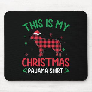 Red Plaid This Is My Siberian Husky Dog Christmas Mouse Mat