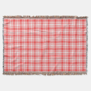 Red Plaid Throw Blanket