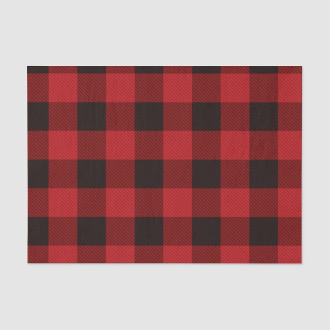 Red Plaid Tissue Paper (Front)