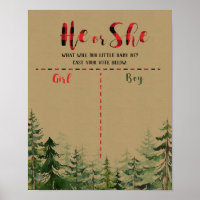 Red Plaid Wood Lumberjack Voting Board
