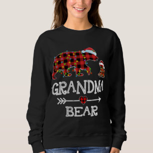 Red Plaid Xmas Matching Family Christmas Grandma B Sweatshirt