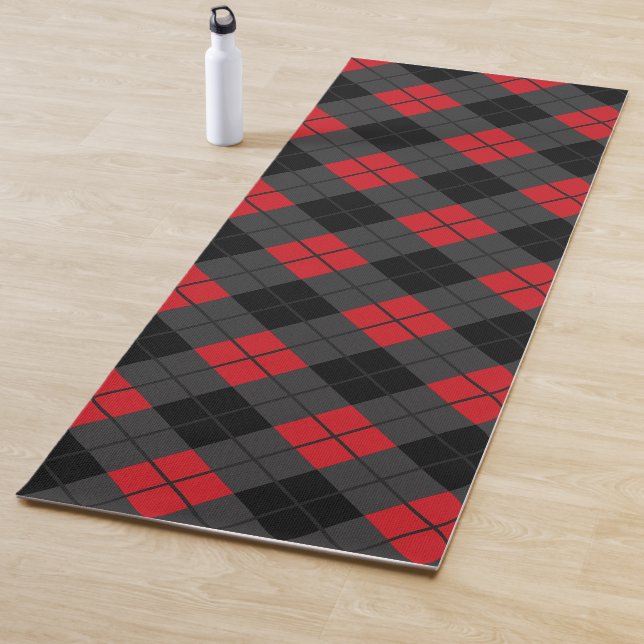 Red Plaid Yoga Mat (In Situ)