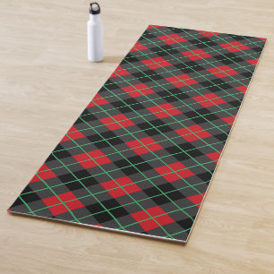 Red Plaid Yoga Mat