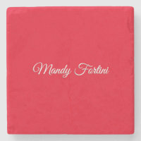 Red Plain Elegant Minimalist Calligraphy