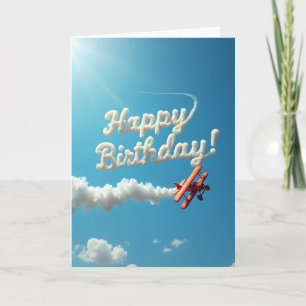 Red Plane Celebration Card