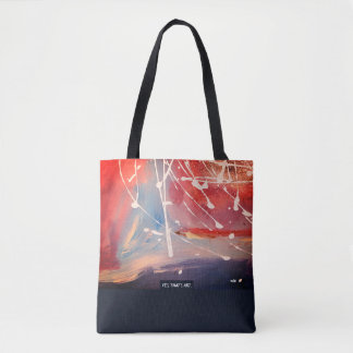 Red Planet, Abstract Art Tote Bag