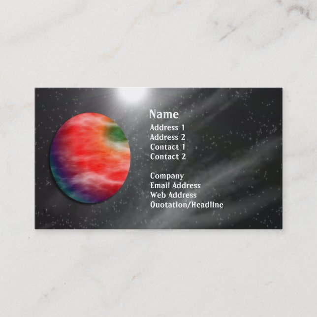 Red Planet Business Card (Front)