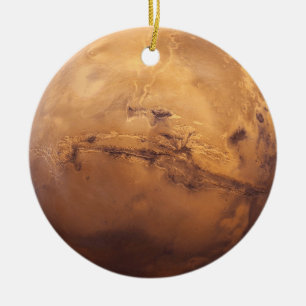 Red Planet Mars Ceramic Tree Decoration