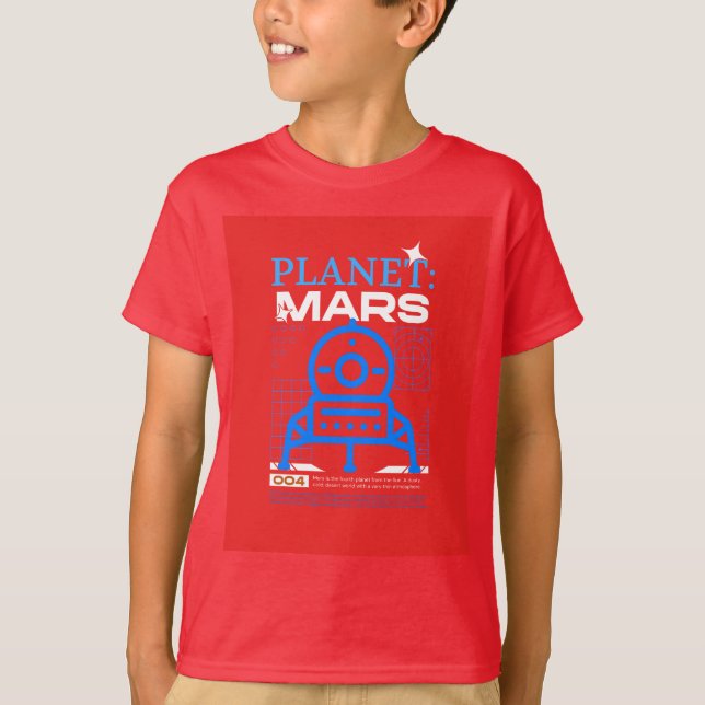 Red planet mars future T-Shirt (Front)