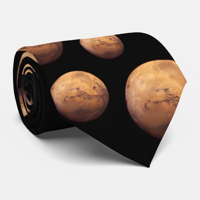 Red Planet Mars Tie (Rolled)