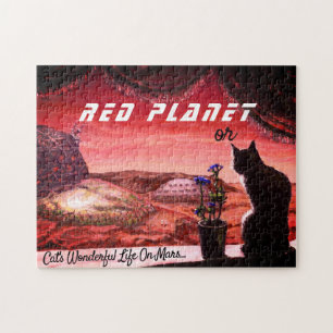 Red Planet or Cat's Wonderful Life on Mars Jigsaw Puzzle