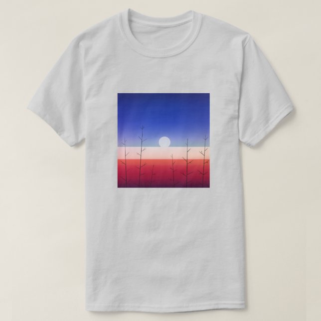 Red Planet Sunset Minimal T-Shirt (Design Front)